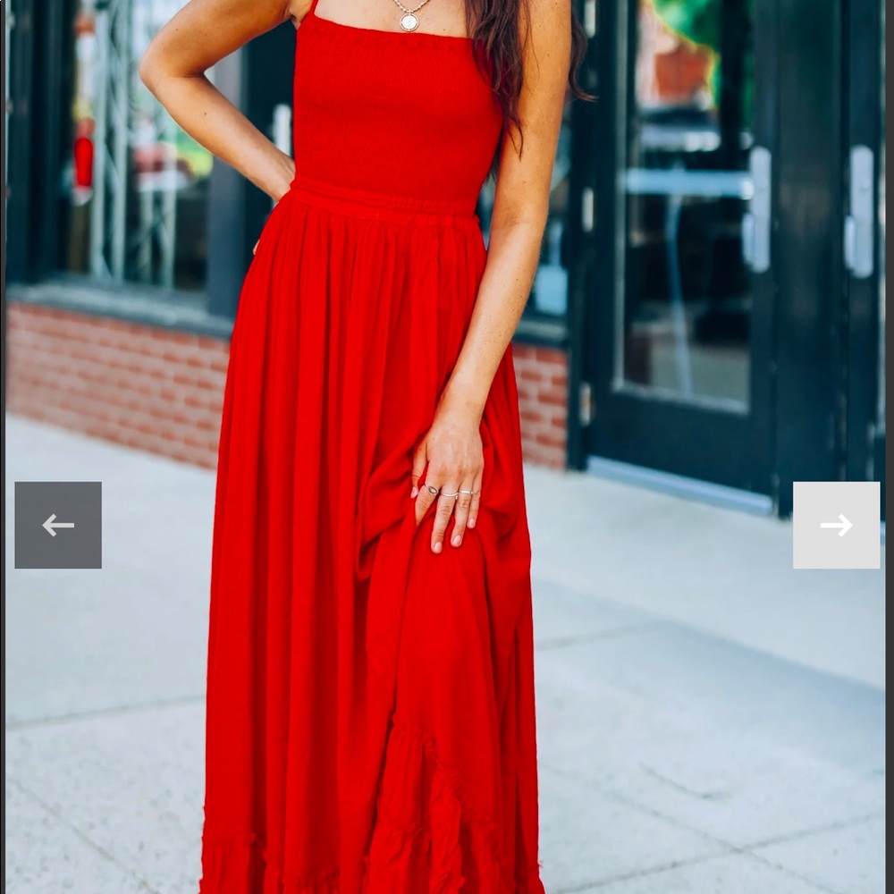 Celestial Maxi Dress (Red)